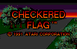 Checkered Flag title screen for Atari Lynx